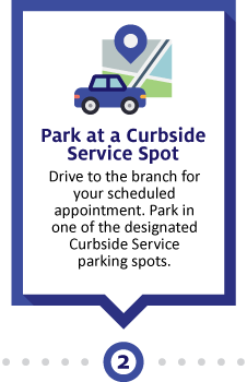 curbside banking - park at spot