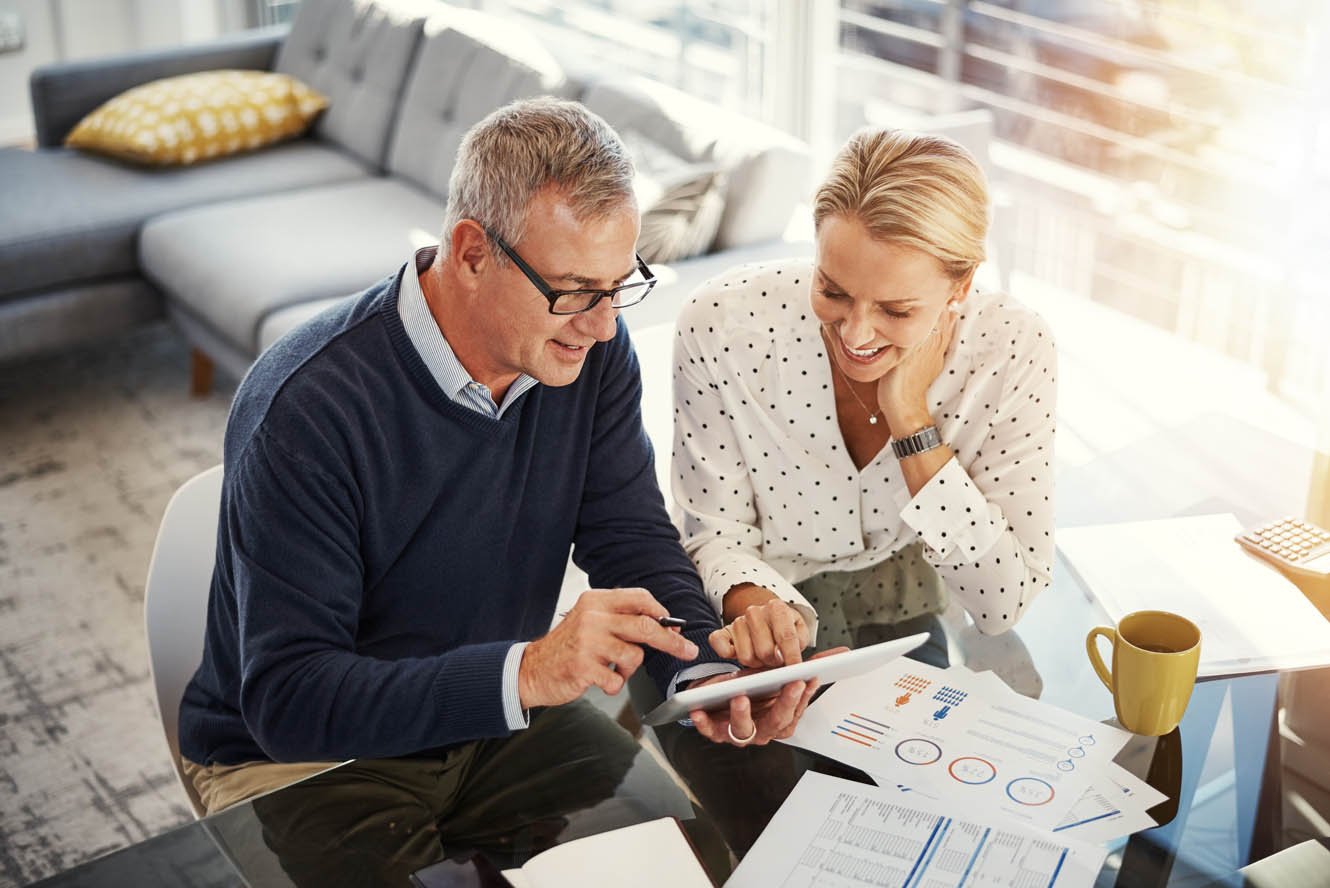Mature Couple Discussing Finances