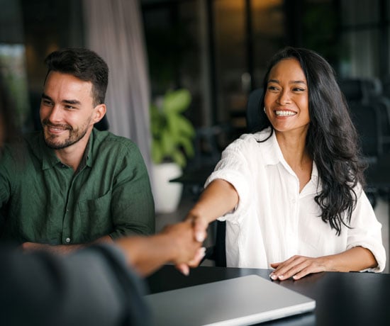 Couple meeting with a professional