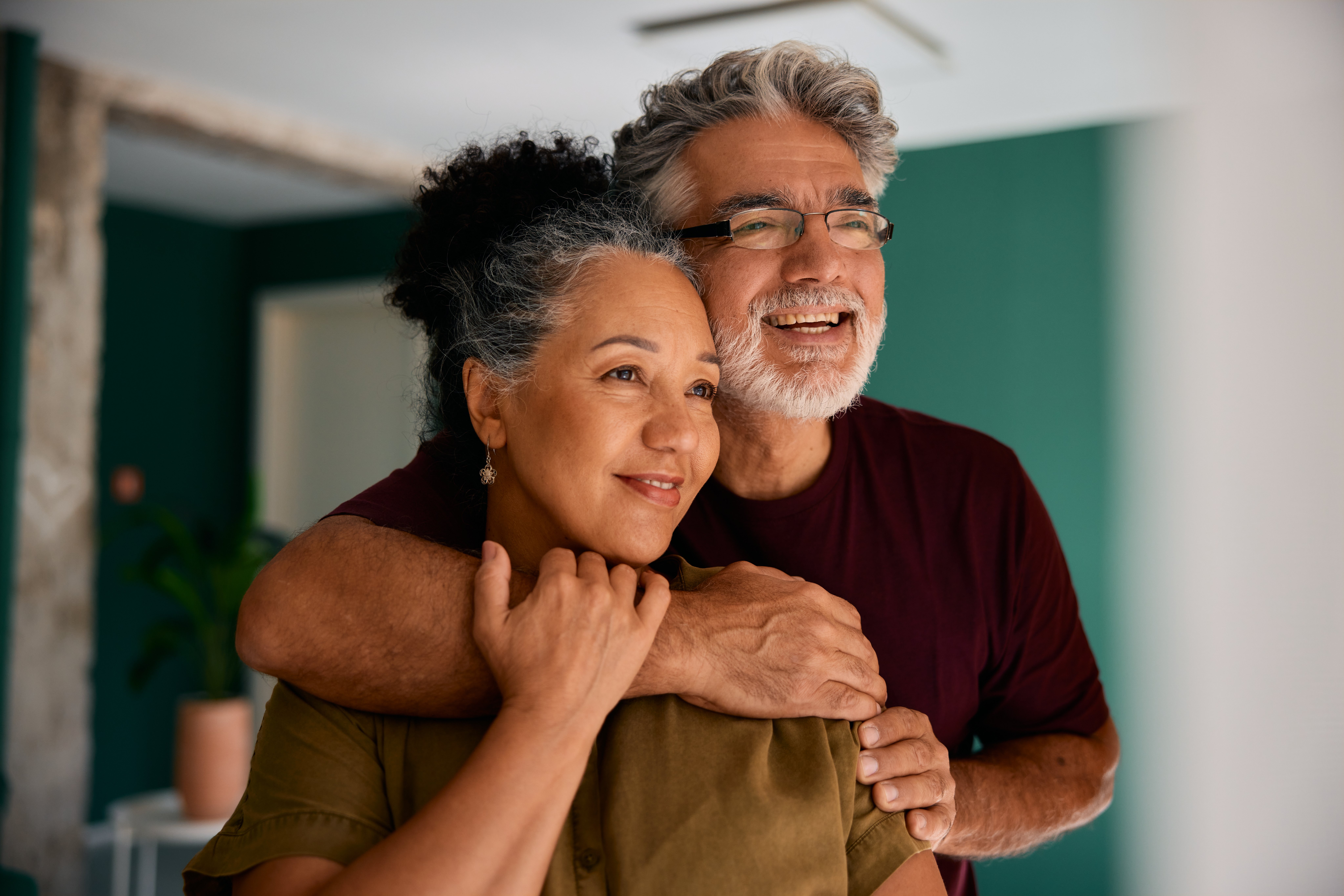 Couple in their home