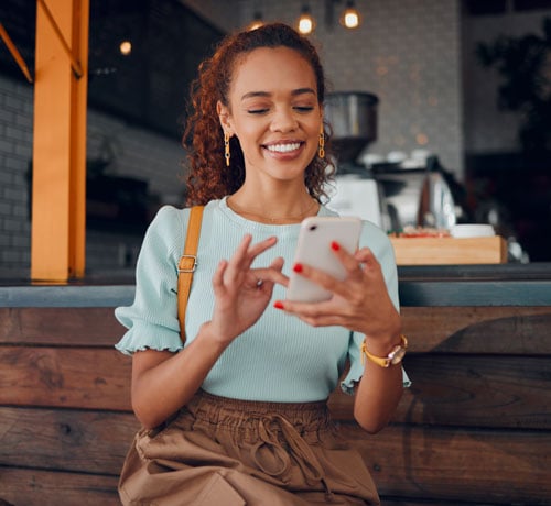 Young woman with cellphone