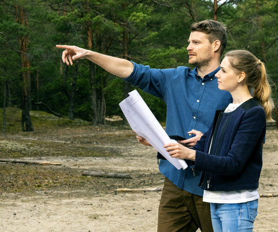 Couple plan home build on lot