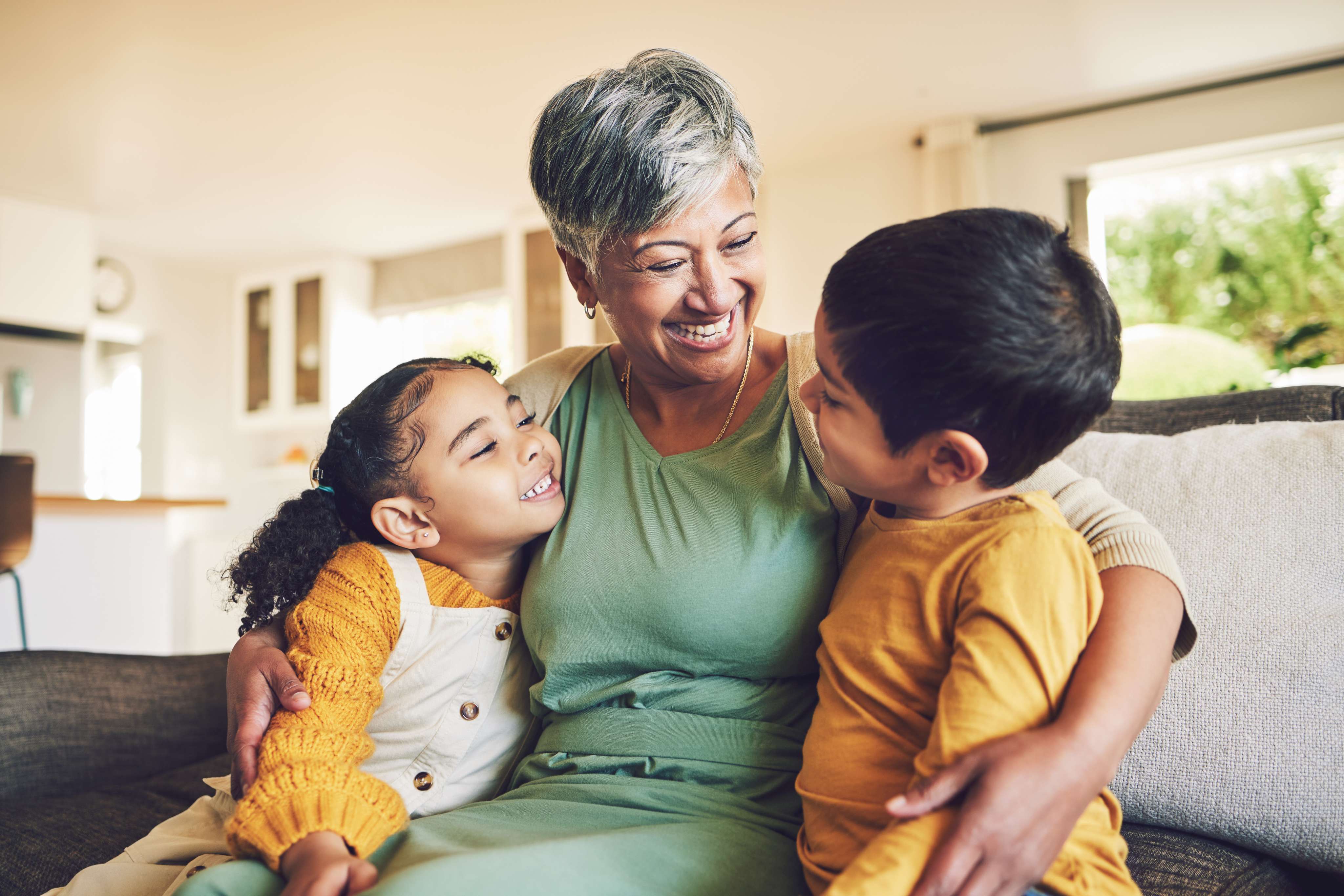 grandmother-kids-family-time-sofa